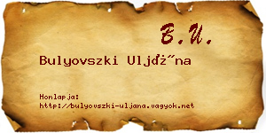 Bulyovszki Uljána névjegykártya